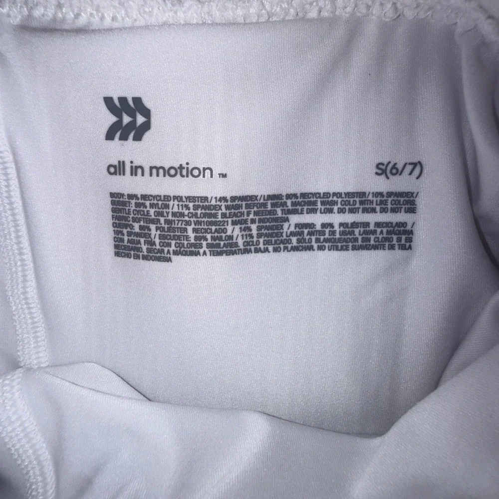 All in Motion Woven Skort Kids S 6/7 White NEW Pleated Athletic Tennis Skirt